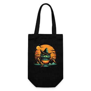 A cup full of Wizard Cat - Gift Bag for Bottles - black - Front