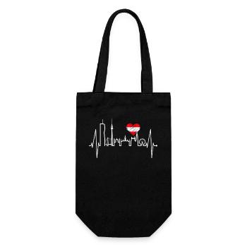Vienne Skyline Heartbeat Autriche Love Vienne - Sac à bouteille - noir - Devant