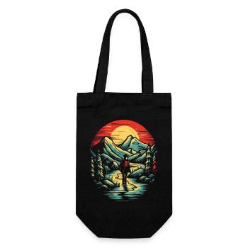 The Lonely Wanderer - Gift Bag for Bottles - black - Front