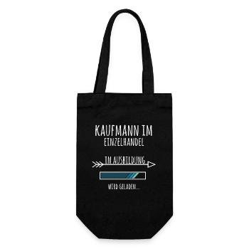 Kaufmann im Einzelhandel Ausbildung Beruf Geschenk - Geschenkbeutel für Flaschen - Schwarz - Vorne