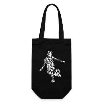 Soccer Player Drawing - Gift Bag for Bottles - black - Front