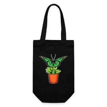 Butterfly Flower - Gift Bag for Bottles - black - Front