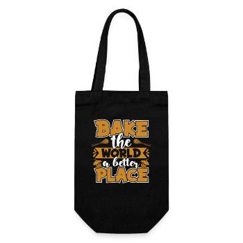 Bake The World: A Better Place Hobby Baker - Gift Bag for Bottles - black - Front
