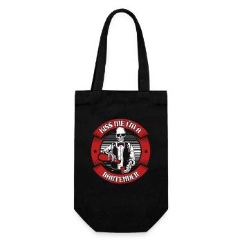 Embrasse-moi Je suis Un Barman Barman Barman Barmaid - Sac à bouteille - noir - Devant