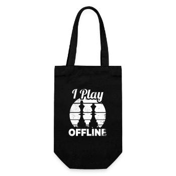 Funny chess player saying - Gift Bag for Bottles - black - Front