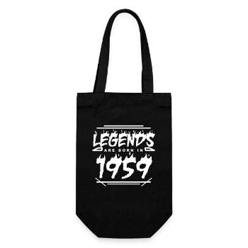 1959 - Jahrgang 1959 - Baujahr 1959 - Geschenkbeutel für Flaschen - Schwarz - Vorne