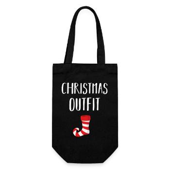 Christmas funny Christmas costume - Gift Bag for Bottles - black - Front