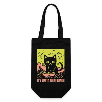 Empty Food Bowl for Cats - Gift Bag for Bottles - black - Front