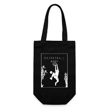 Basketball Chinese Hanzi Basketballspieler - Geschenkbeutel für Flaschen - Schwarz - Vorne