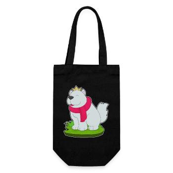 Hund Krone - Geschenkbeutel für Flaschen - Schwarz - Vorne