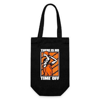 There Is No Time Off Basketballer Basketballkorb - Geschenkbeutel für Flaschen - Schwarz - Vorne