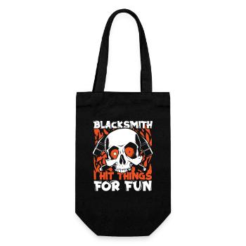 Je frappe les choses pour le plaisir forgeron forge - Sac à bouteille - noir - Devant