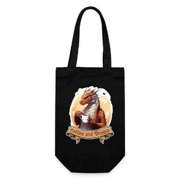 Coffee And Dragon Fantasy LARP RPG Shirt - Gift Bag for Bottles - black - Front