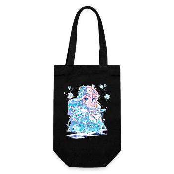 Eiskristall Schneekönigin Anime Eisprinzessin - Geschenkbeutel für Flaschen - Schwarz - Vorne