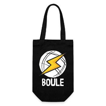 Boule Power! Bouler Outfit Boule Kugeln Petanque - Geschenkbeutel für Flaschen - Schwarz - Vorne