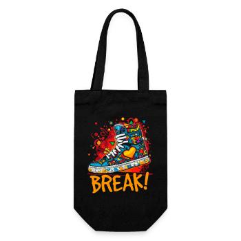 Breakdance Love : Baskets en forme de cœur - Sac à bouteille - noir - Devant