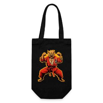 Le meilleur chat d’arts martiaux - Sac à bouteille - noir - Devant