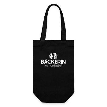 Bäckerin Aus Leidenschaft Konditor Hobbybäcker - Geschenkbeutel für Flaschen - Schwarz - Vorne