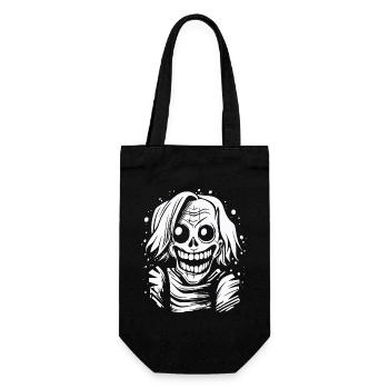 Ein lustiger verrückter Zombie-Clown - Geschenkbeutel für Flaschen - Schwarz - Vorne