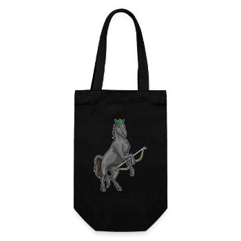 Horse Archer Bow - Gift Bag for Bottles - black - Front