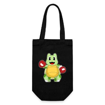 Turtle Boxer Boxing Gloves Boxing - Gift Bag for Bottles - black - Front