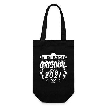 2021 - Year of construction 2021 - Year 2021 - Gift Bag for Bottles - black - Front