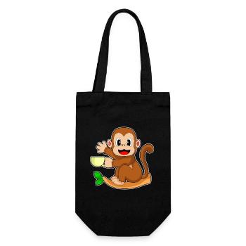 Monkey Mug - Gift Bag for Bottles - black - Front