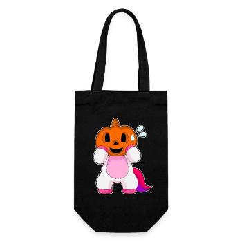 Einhorn Halloween Kübis - Geschenkbeutel für Flaschen - Schwarz - Vorne