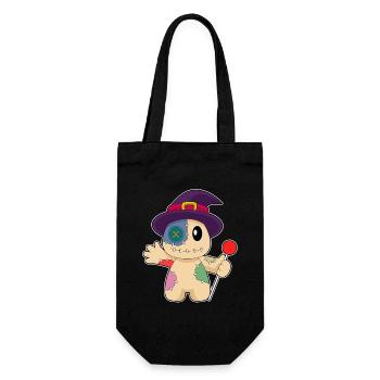 Poupée vaudou Halloween - Sac à bouteille - noir - Devant