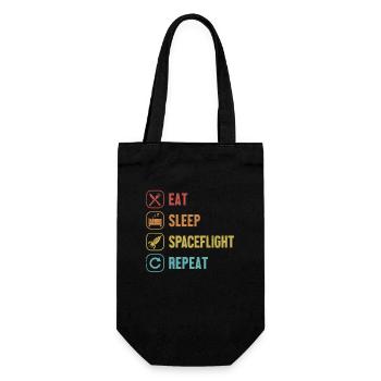 Eat Sleep Spaceflight Repeat Taikonaut Cosmonaut - Gift Bag for Bottles - black - Front