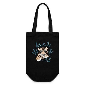 Baby Tiger Big Cat King Tiger Wildcat - Gift Bag for Bottles - black - Front