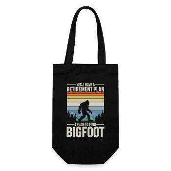 I have a retirement plan to find bigfoot - Geschenkbeutel für Flaschen - Schwarz - Vorne