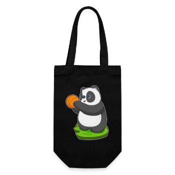 Panda Basketballspieler Basketball - Geschenkbeutel für Flaschen - Schwarz - Vorne