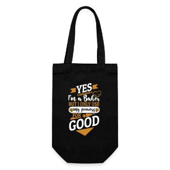 Oui, je suis boulanger, mais je n’utilise mes pouvoirs que pour le bien - Sac à bouteille - noir - Devant