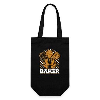 Baker Hobby Baker Bakery Confectioner Master Baker - Gift Bag for Bottles - black - Front