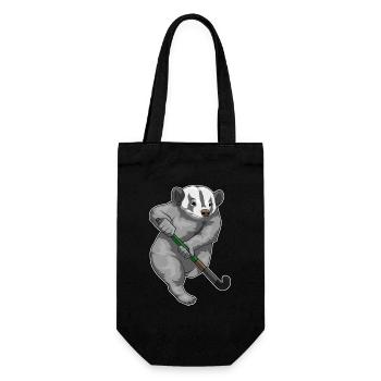Dachs Feldhockey Feldhockeyschläger - Geschenkbeutel für Flaschen - Schwarz - Vorne