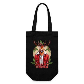 Coole Rudolph - Geschenkbeutel für Flaschen - Schwarz - Vorne