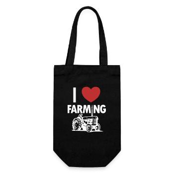 J’aime l’agriculture Fermier biologique Agriculteur Agriculture - Sac à bouteille - noir - Devant