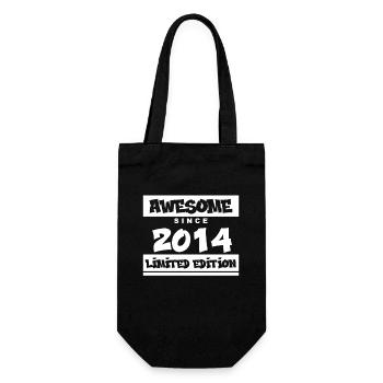 2014 - Jahrgang 2014 - Fantastisch seit 2014 - Geschenkbeutel für Flaschen - Schwarz - Vorne