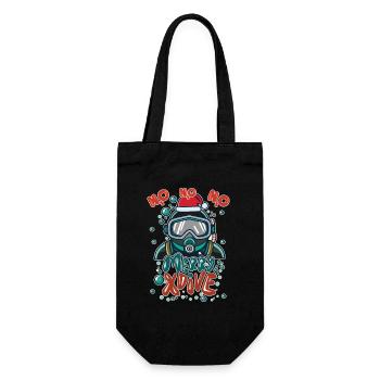 Diving Christmas Funny Gift - Gift Bag for Bottles - black - Front