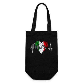 Mailand Skyline Italien Herzschlag Fan Love Milano - Geschenkbeutel für Flaschen - Schwarz - Vorne