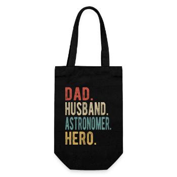 Astronomer Dad Husband Hero - Gift Bag for Bottles - black - Front