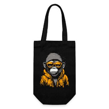 Veste cool, lunettes de soleil, singe cool - Sac à bouteille - noir - Devant