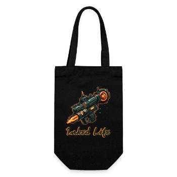 La vie de tatouage vécue et une machine à tatouer - Sac à bouteille - noir - Devant