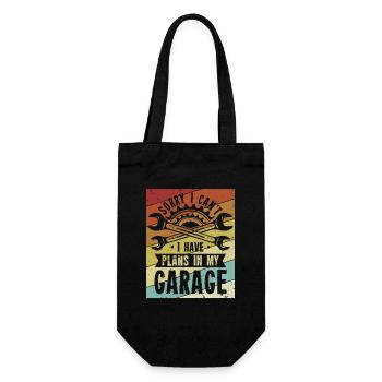 I cant I have Plans in my Garage Meister Kfz - Gift Bag for Bottles - black - Front