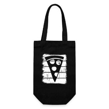 Pizza slice - Gift Bag for Bottles - black - Front