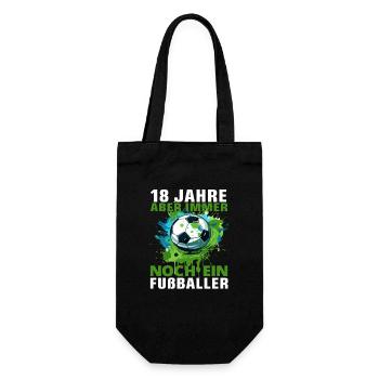 Fußballer 18 Geburtstag Fußballspieler Fußball - Geschenkbeutel für Flaschen - Schwarz - Vorne