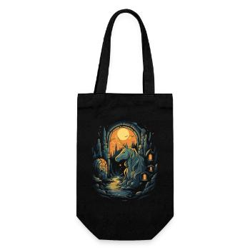 Dark Night Unicorn - Gift Bag for Bottles - black - Front