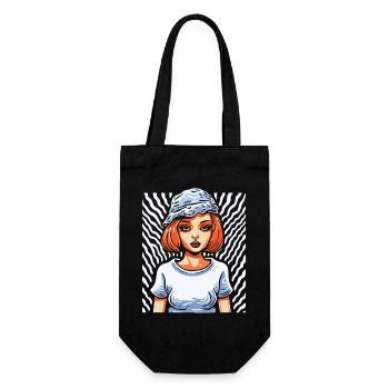 The Art Image of: Cool Girls Are Cool - Gift Bag for Bottles - black - Front