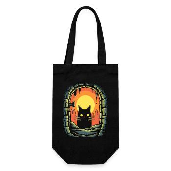 Enter the Cat's Dungeon - Gift Bag for Bottles - black - Front